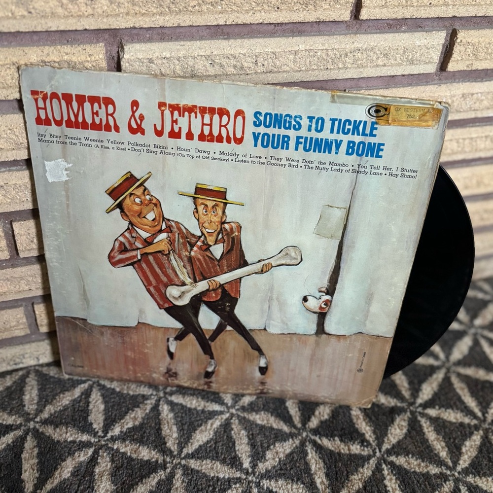 60's "Homer & Jethro Songs to Tickle Your Funny Bone" Record - Comic Duo Album